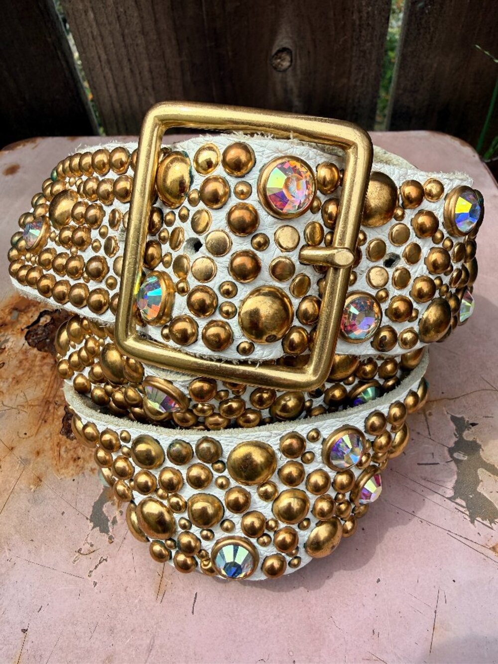 Vintage Leather Heavily Studded Belt Tylie Malibu